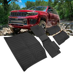 203520 Oumurs All Weather 3d Floor Mats And Car Cargo Liner For 16-2022 Jeep Grand Cherokee Wk