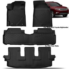 Oumurs Alje10rf Floor Mats And Trunk Cargo Liners Tpe For 2008-2013 Toyota Highlander All-weather