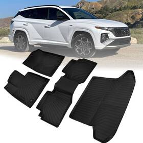 Beyshjj1s8 Oumurs All Weather Floor Mats And Cargo Trunk Liners Tpe For Hyundai Tucson 2022-2025