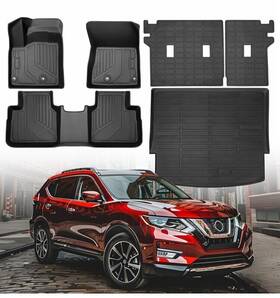 Ppm-k-4-2-6-z Papimats For Nissan Rogue Floor Mats 2025 2024 2023 2022 2021 Full Set 6 Pcs