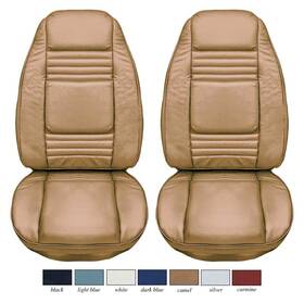 F1027800201 Parts Unlimited Interiors 1978-81 Firebird Front Bucket Seat Upholstery Custom Interior Black Driver &