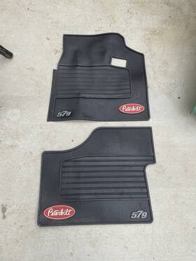 Ppbl0g0579 Peterbilt Logo Rubber Semi Truck Front Set Floor Mats For 579 Models