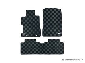 P2-cptfa54drfrdg-tp Phase 2 Motortrend P2m Race Floor Mats Dark Grey Front And Rear For 06-11 Honda Civic 4dr Sedan Fa5
