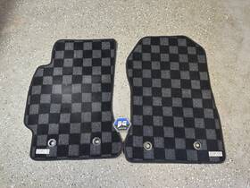 P2-cptfrsbrzrdg-tp Phase 2 Motortrend P2m For Subaru Brz Scion Frs Toyota 86 Checkered Race Front Floor Mats