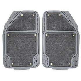 Pilot Fm-09g Trim To Fit Grey Floor Mats Rubber And Carpet Mix Universal Auto Interior