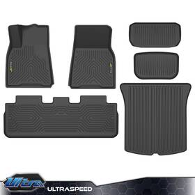 Ult-250301-1 Pit66 Tpe Floor Mats Cargo Trunk Liners Fit For 2020-24 Tesla Model Y All-weather 6pcs