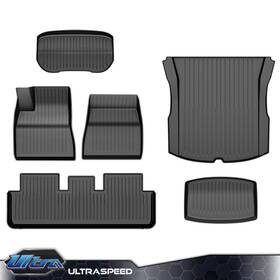 Ult-250522-03 Pit66 Fit For 2024-2025 Tesla Model 3 All-weather Tpe Floor Mats Trunk Cargo Liner