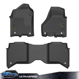 Ult-250703-2 Pit66 Tpe Floor Mats Liners Fit For 19-24 Ram 2500/3500 Crew Cab All-weather 3d Molded