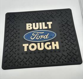 1013r01 Plasticolor Built Ford Tough Car Truck Rear Seat Utility Mat Logo Set Of 2