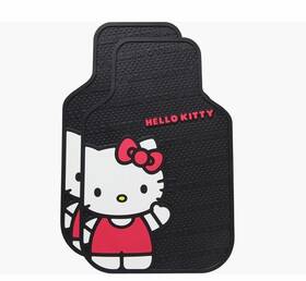 Pcm-1520 Plasticolor New Hello Kitty Red Bow Core Rubber Floor Mats Universal -2 Pc