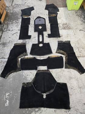 911carpeting Porsche Nice Used Original Genuine 911 930 Coupe 10 Piece Black Carpeting Lot