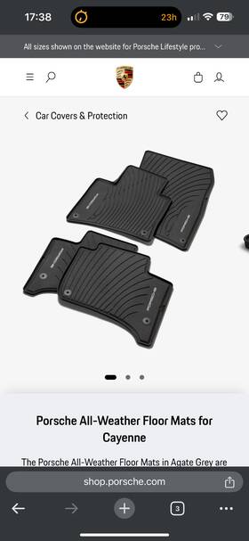 95804480155op1 Porsche Original All Weather Floor Mats For 2021 Cayenne - Perfect You