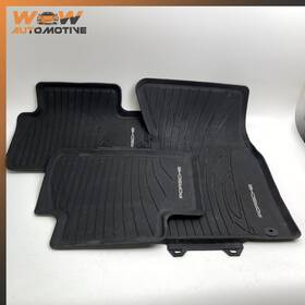 95b04480042 Porsche 15-24 Macan Interior Rubber Floor Cover Mats Set Of 3 Black Oem