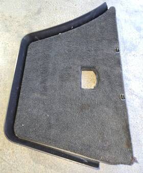 97055105500 Porsche 10-16 Panamera 970 Rear Left Trunk Carpet Trim Black Oem