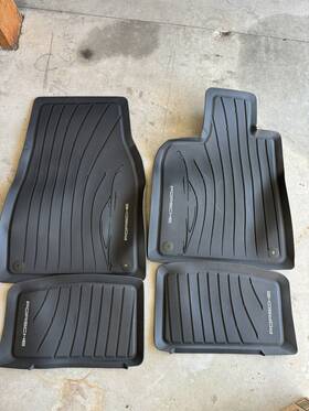 9j104480021 Porsche Genuine Taycan All Weather Rubber Car Floor Mats Set Oem