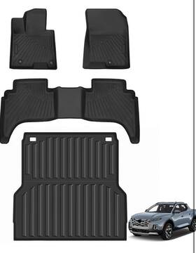 Pow00094 Powerty ‎ Floor Mats And Truck Bed Mat For 2022-2024 2025 Hyundai Santa Cruz