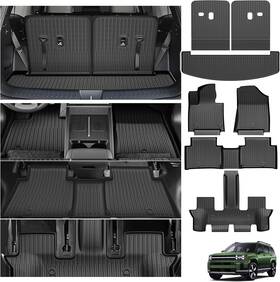 Pow000169 Powerty Floor Car Mat For Hyundai Santa Fe 2024 2025 2026 6/7-seater All Weather Tpe