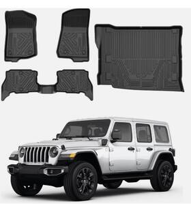 Pow00099 Powerty New Floor Mats And Cargo Liner 2021-2025 2026 Jeep Wrangler Unlimited 4xe