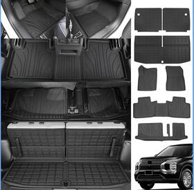 20240124111 Powoq 7-seat Floor Mat Compatible With 2022-2024 Mitsubishi Outlander Trunk M