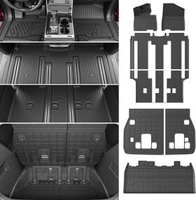 2025050901 Powoq Tpe Floor Mats Cargo Liner For 2022-2026 Kia Carnival 8-seat Non-hybrid