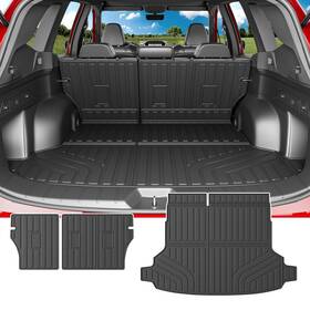 24121108 Powoq Tpe Cargo Liner And Backrest Mat For 2025 Subaru Forester Trunk Back
