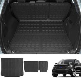 Powoq 757940822833 Trunk Mat And Backrest Liner For 2015-2024 Ford Edge 5-seater Tpe