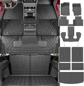 Powoq 757940824769 Car Floor Mats And Cargo Liner For 2021-2025 Jeep Grand Cherokee L 3 Rows Tpe