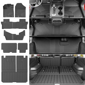 Powoq 757940832030 8-seat Floor Mat Compatible With 2016-2022 Honda Pilot Cargo Tpe Fl
