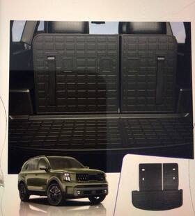 Kiatld-01 Powoq Premium Cargo Liner Trunk Mat And Back Seat Protector For 2020-2025 Kia Telluride