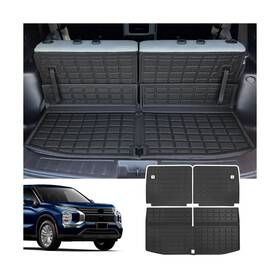 Mo1214 Powoq Trunk Mat Backrest For 2022 2023 2024 2025 Mitsubishi Outlander 7-seat