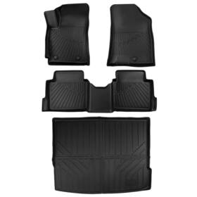 Nis-061 Precisionautopartshub 3d Molded Black Floor Mats And Cargo Trunk Liner Set Fit For Hyundai Kona 2024