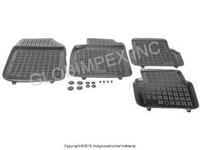 82346015 Pro Parts For Saab 2003-2011 Floor Mat Set - Black Rubber Front And Rear 1