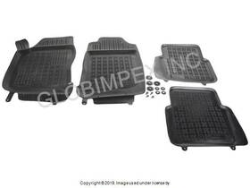 82346134 Pro Parts For Saab 1999-2007 Floor Mat Set - Black Rubber Front And Rear