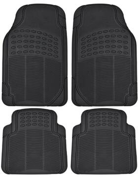 Mt-654-bk Quality Direct Wholesale Auto Accessories Ebcj4 All Season Rubber Floor Mats For Car Suv Van Heavy Duty 4 Pc Set Black Trimmable