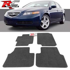 Cp074gr Racercentre Fits 04-08 Acura Tl Floor Mats Carpet Front And Rear Gray 4pc Nylon