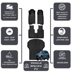Abs0043 Reliableautospares 4x Pte Floor Mats Cargo Liner All Weather Trunk Mat Set For 2023 2024 Honda Hrv