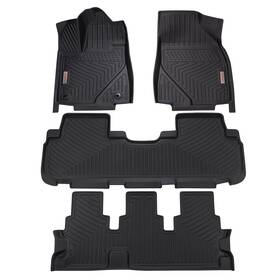2014hld001 Rillec Floor Mats Accessoires Custom Fit For 2014-2019 Toyota Highlander 7
