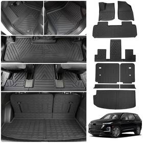 Rongtaod 702602863327 Floor Mats For 2018-2024 Chevrolet Traverse 7 Seat Cargo Liner Tpe Trunk