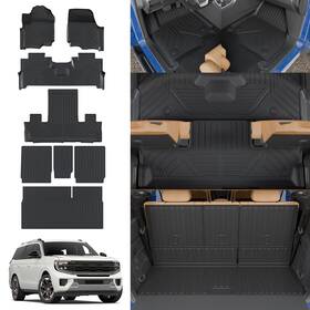 Rongtaod 702602910120 Cargo Liner Floor Mats Tpe Fit 2025-2026 Ford Expedition And Navigator 7-seater