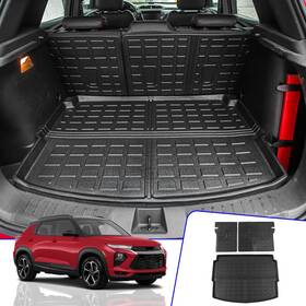 Rongtaod 702602911936 Cargo Liner Kick Mats Trunk Mat Tpe All Weather Fit 2021-2026 Chevy Trailblazer