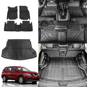 Rongtaod 702602911950 Cargo Liner Trunk Mat Floor Mats Tpe All Weather Fit 2014-2020 Nissan Rogue