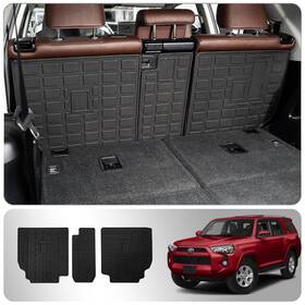 Rongtaod 712636963184 Kick Mats 2nd Row Tpe Back Seat Protector 2010-2023 Toyota 4runner 7-seater