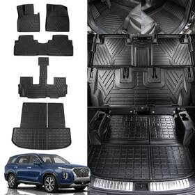Rongtaod 750250606704 Floor Mats Compatible With 2020-2025 Hyundai Palisade Trunk Mat