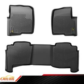 Gd041518 Rough Country Fit For 2004-08 Ford F-150 Crew Cab Tpe All Weather Heavy Duty Floor Mats Liner