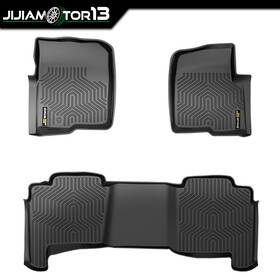 Jijia041403 Rough Country All Weather Heavy Duty Tpe Floor Mats Liner Fit For 2004-08 Ford F-150 Crew Cab