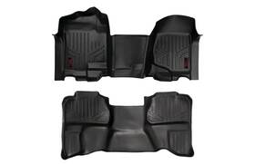 M-21072 Rough Country For 07-13 Silverado Sierra Extended Cab Black Floor Mats