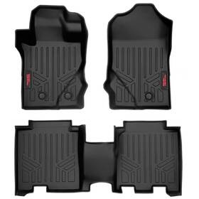 M-51602 Rough Country Floor Liners Black Front/ Rear Set 4-door Ford Bronco 2021-2025