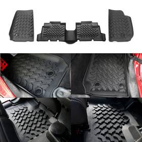 Rt-jd-01 Rt-tcz Front And Back Floor Foot Mats Tpe Carpet Liner Slush Mat Accessories For