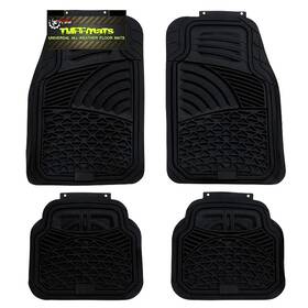 Rugged Tuff 702334239865 Tuffmats Floor Mats Black 4 Piece Set For Auto Cars Coupe Sedan Wagon Vans Large
