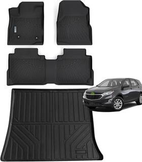 12-17equinox Sanban-axe Premium Floor Mats And Trunk Cargo Liner For 2012-2017 Chevy Equinox/gmc Terrain